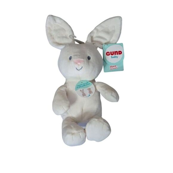 GUND baby "Flora the Bunny" Peek-A-Boo Plush, NWT - Picture 1 of 7